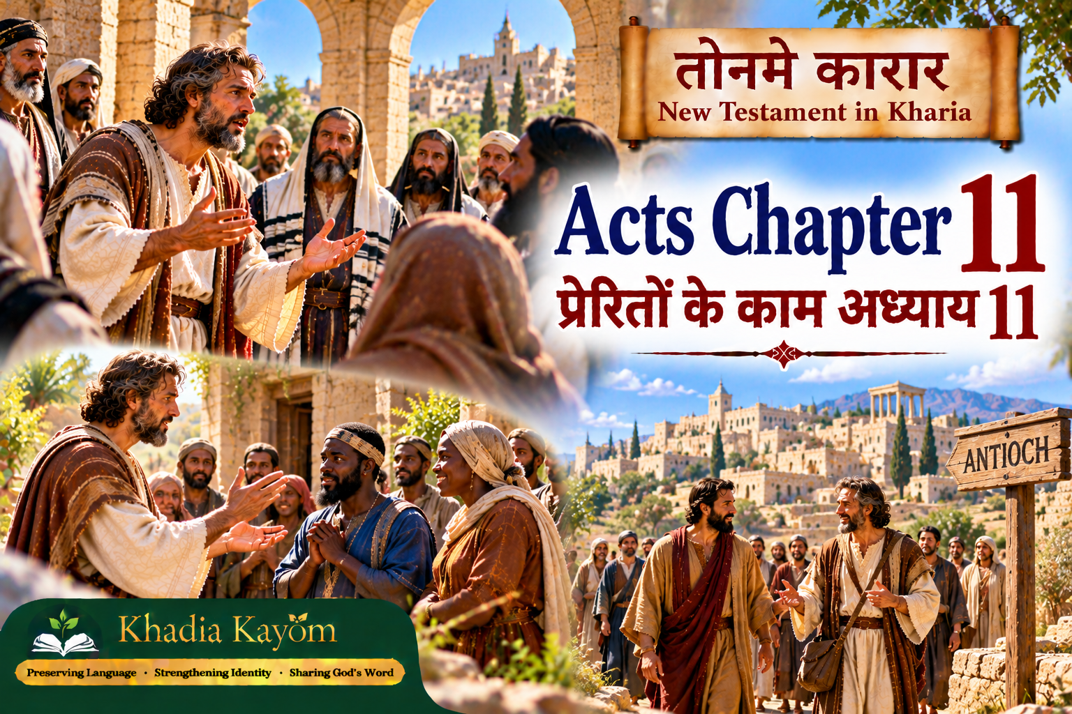 Acts Chapter 11 in Kharia &ndash; Peter Explains God&rsquo;s Work Among Gentiles and the Church Grows in Antioch