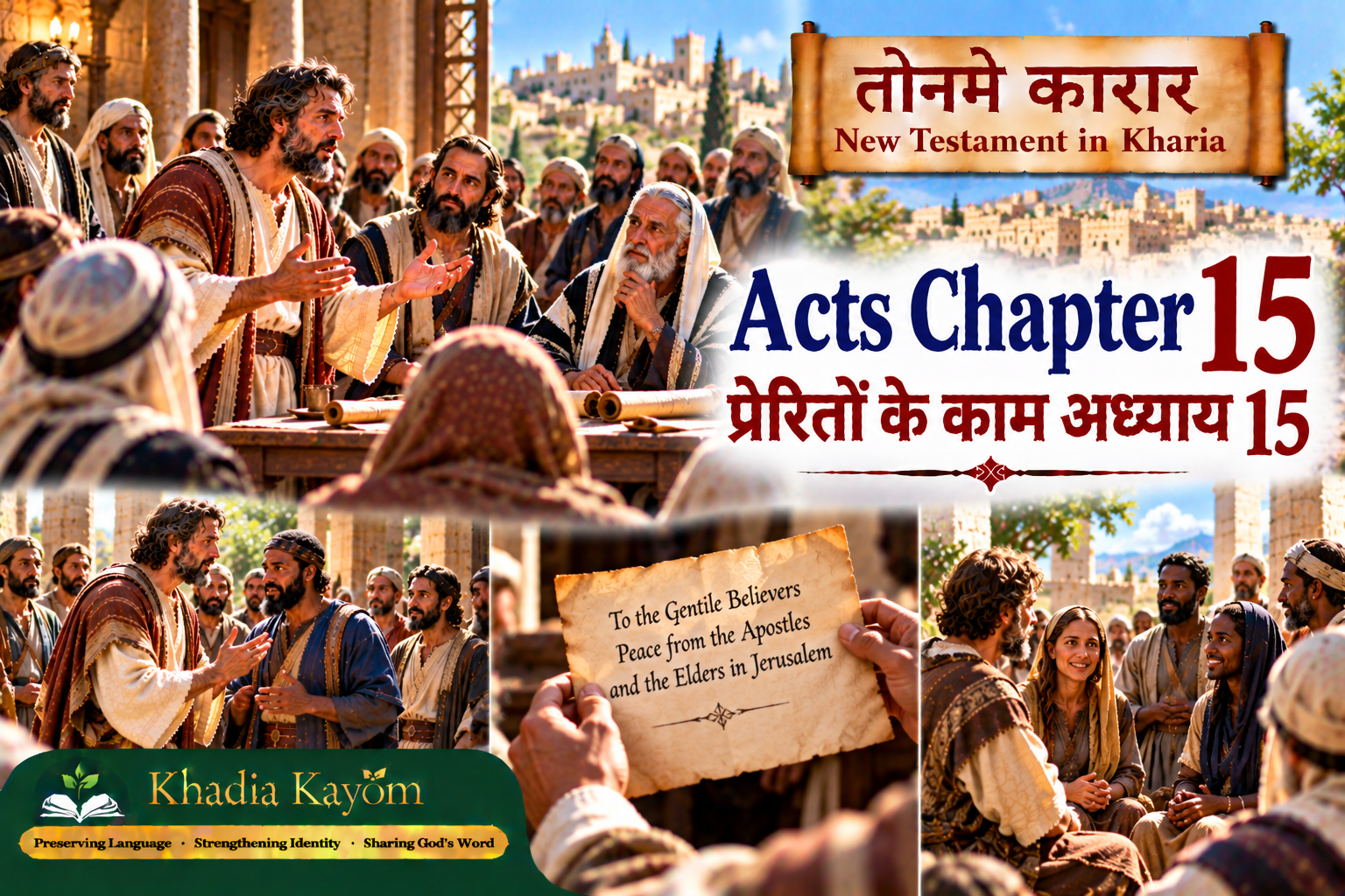 Acts Chapter 15 in Kharia &ndash; The Jerusalem Council Discusses Gentile Believers and the Requirements of Faith
