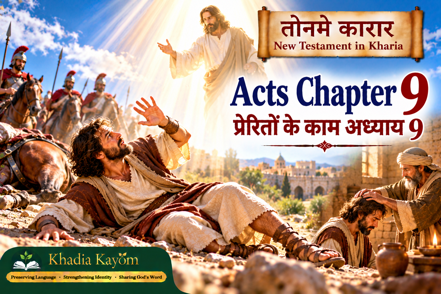 Acts Chapter 9 in Kharia &ndash; Saul&rsquo;s Conversion on the Road to Damascus