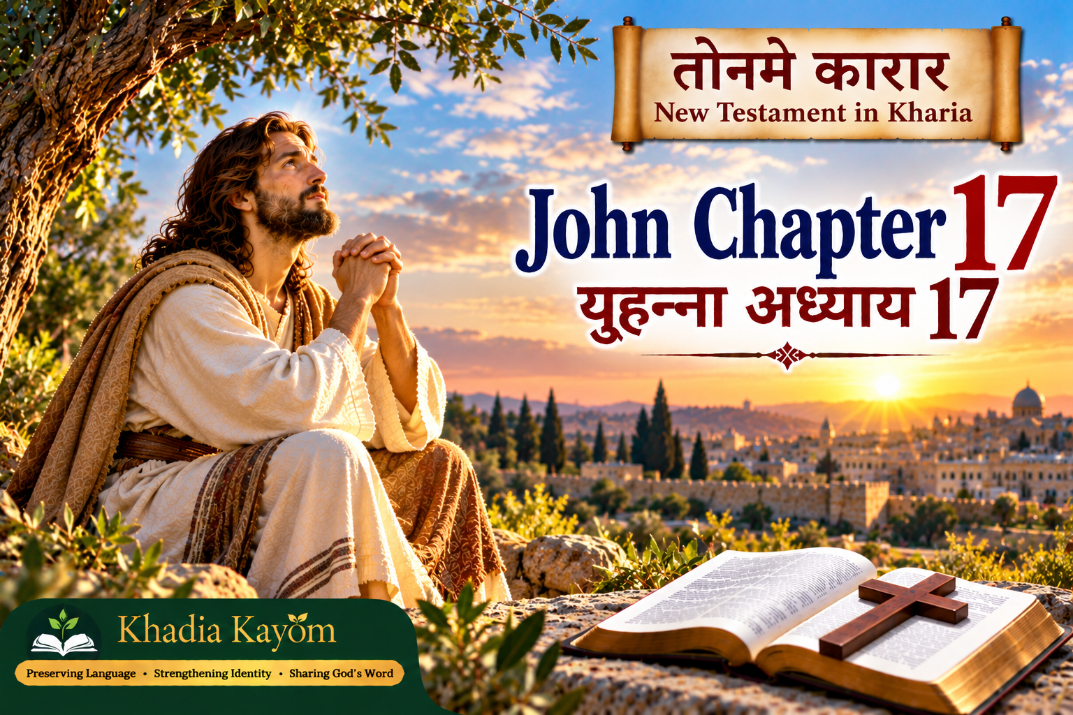 John Chapter 17 in Kharia &ndash; Jesus Prays for His Disciples and All Believers