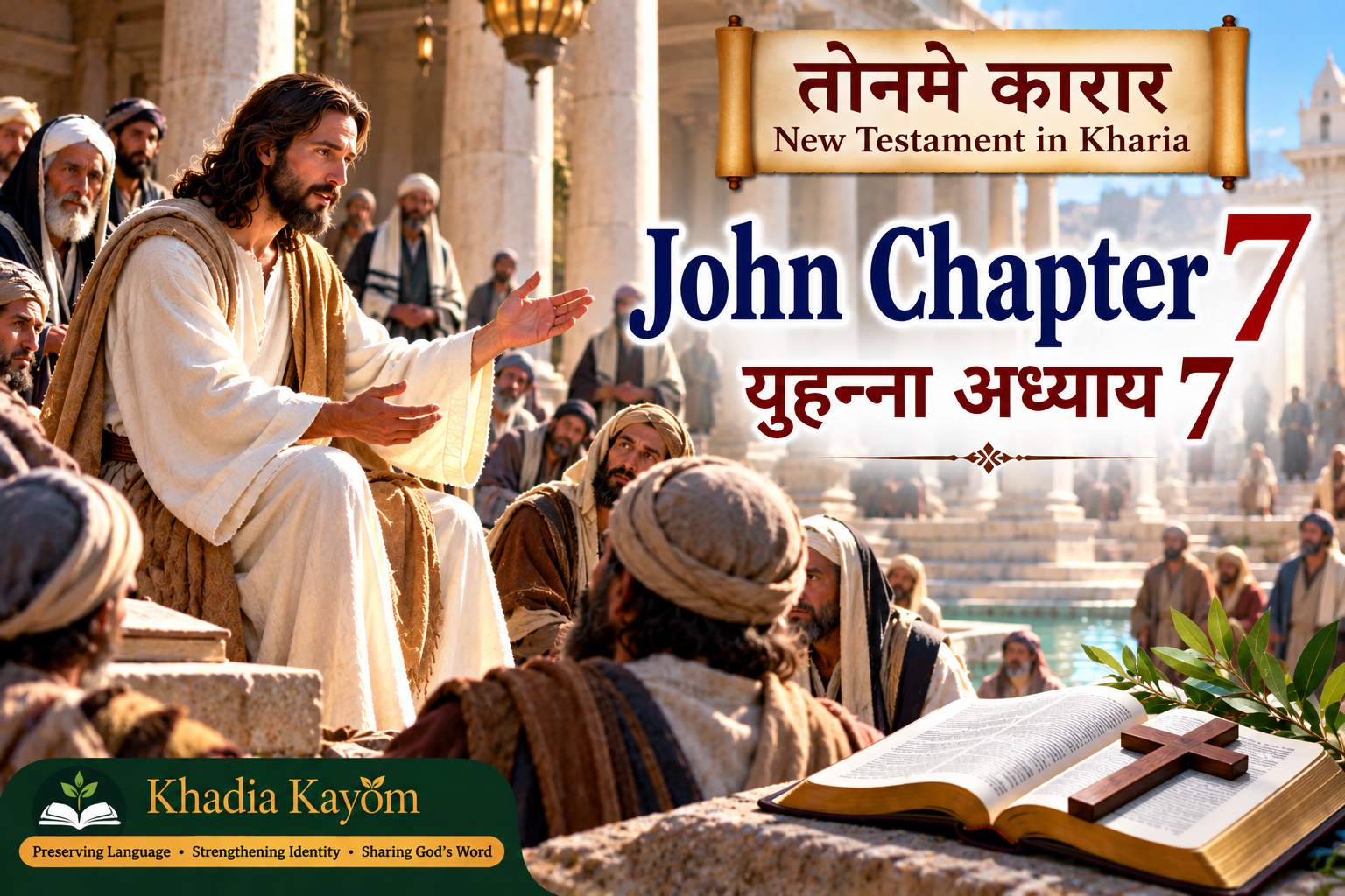 John Chapter 7 in Kharia &ndash; Jesus Teaches About Living Water and Faith